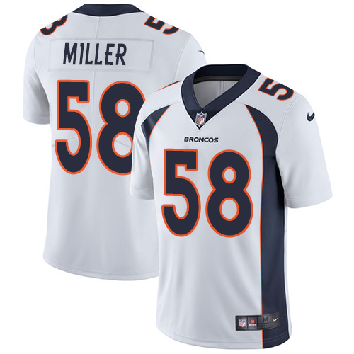Nike Broncos #58 Von Miller White Men's Stitched NFL Vapor Untouchable Limited Jersey